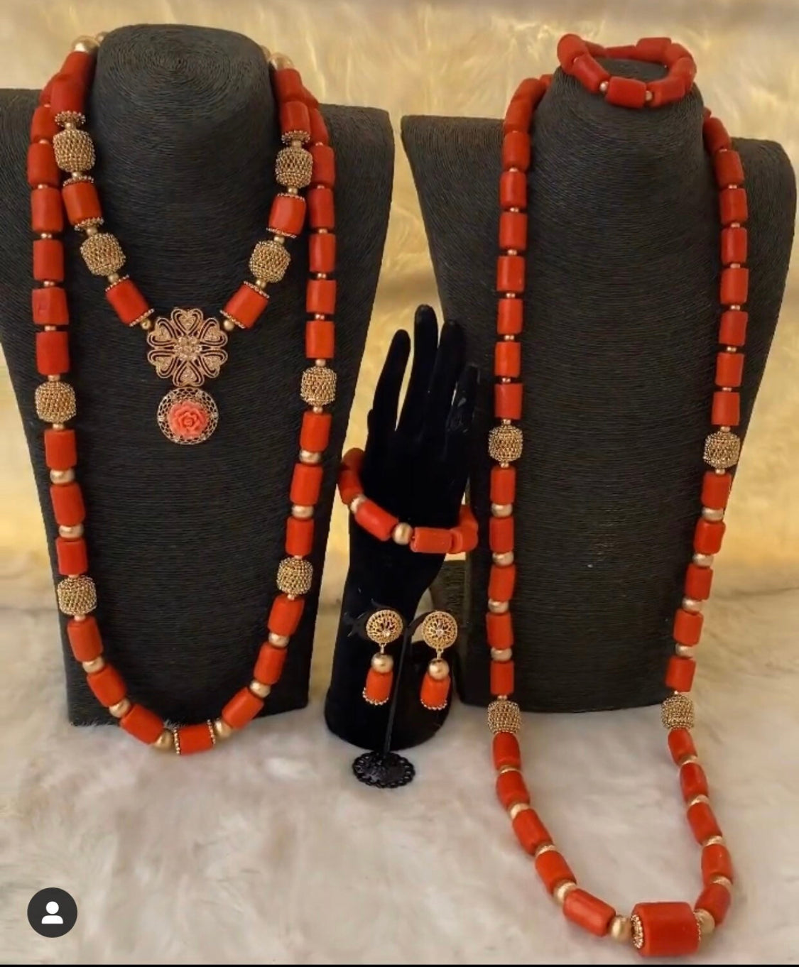 Lola benin  Coral Bead| Wedding bead| Couple bead