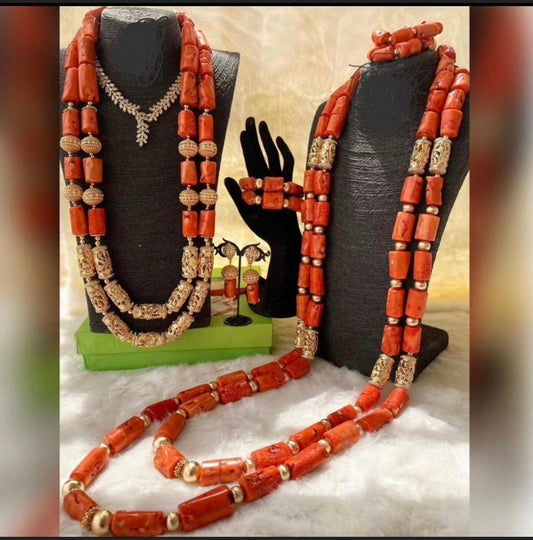 Lolo  real coral bead set| Original Coral Bead| Wedding bead| Couple bead