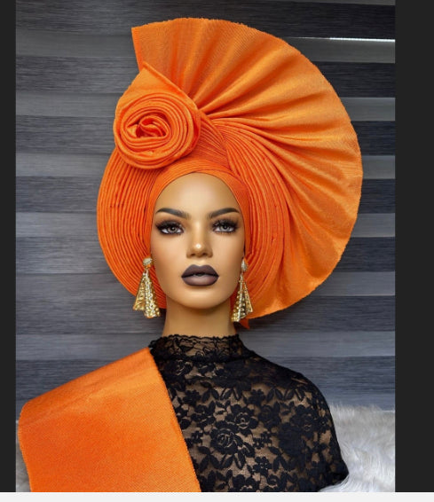 Olu Nigerian Gele| Aso  Autogele | bridal Autogele | wedding Autogele