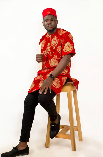 Stanley Isi Agu| Shirt sleave shirt | velvet isi agu