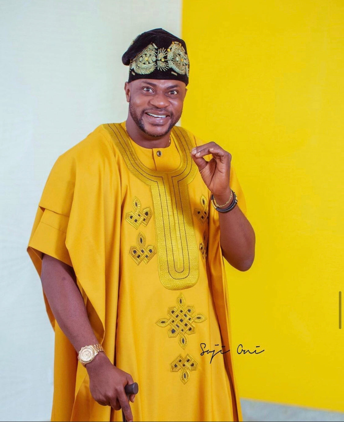 Alaga  Agbada| Wedding Agbada | Yellow gold agbada|  Nigeria Agbada | Men’s 3pcs | Wedding outfit