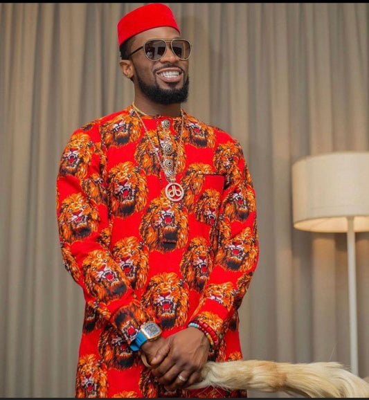 Solo Isi Agu | Isi Agu long | Men’s top| Isi cotton| Igbo top