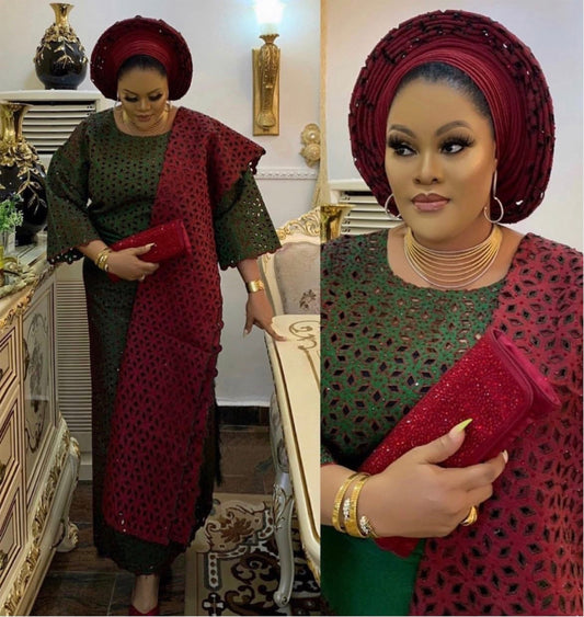 Arewa aso oke | Nigeria wedding Aso Oke | Celerant Aso oke | laser cut aso oke