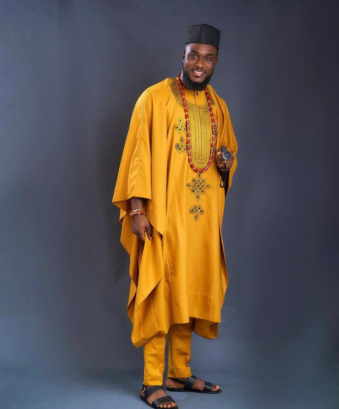 Alaga  Agbada| Wedding Agbada | Yellow gold agbada|  Nigeria Agbada | Men’s 3pcs | Wedding outfit