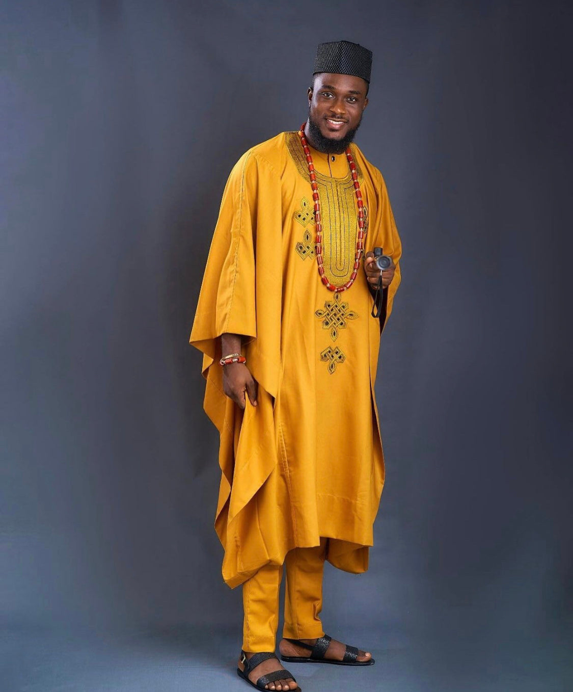 Alaga  Agbada| Wedding Agbada | Yellow gold agbada|  Nigeria Agbada | Men’s 3pcs | Wedding outfit