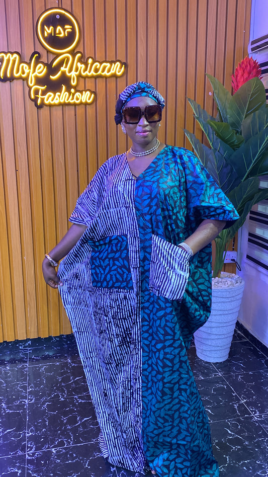 Seyifunmi brocade  | Nigeria Bubu|work Adire dress| Adire with sequnce| Owambe outfit| Party dress| Luxury Adire