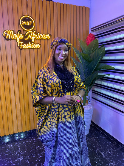 Amarachu  brocade  | Nigeria Bubu| pa| Nigeria Owambe outfit |Luxury Adire brocade | Adire brocade with sequence