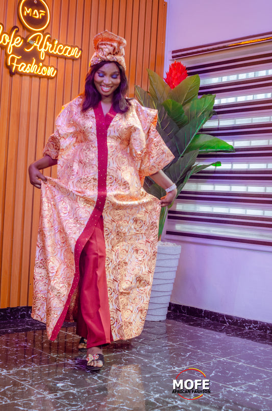 Ani luxury  brocade |2pcs   brocade and Mikado | Nigeria Bubu | Kaftan (Copy)