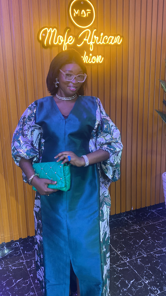 Idera 2Luxury brocade  | Nigeria Bubu| Mikado mix with brocade| party dress| Kaftan | Nigeria bubu