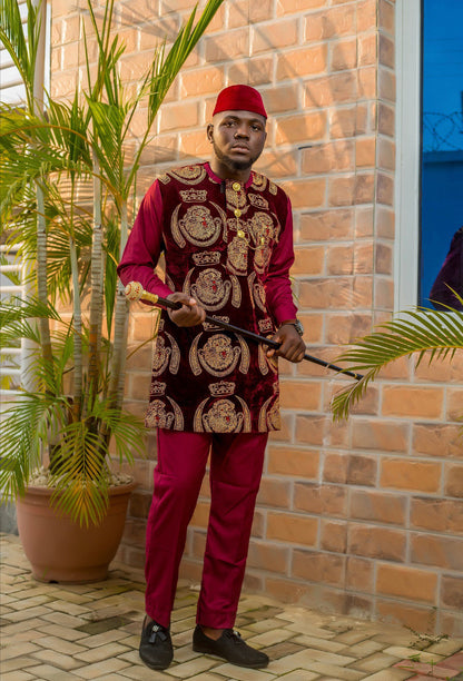 JarJerry isi agi 2pcs | Isi Agu long | Men’s top| Isi cotton| Igbo top