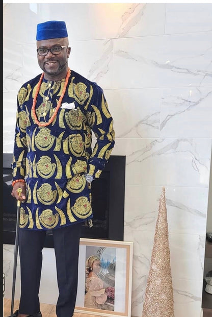 Victor  Isi Agu| long sleave sleave shirt | velvet isi agu