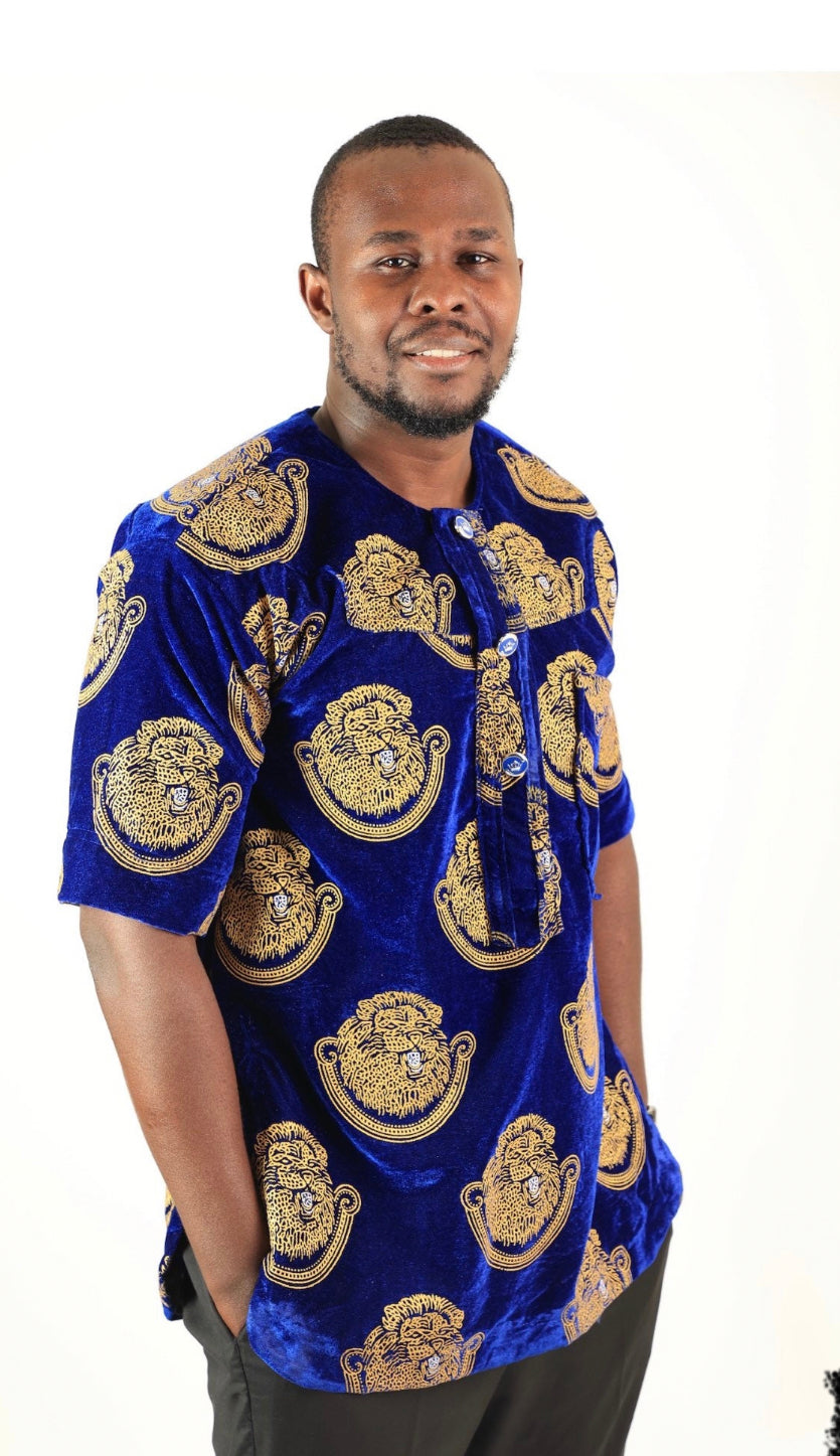 Obinna Isi Agu| Shirt sleave shirt | velvet isi agu