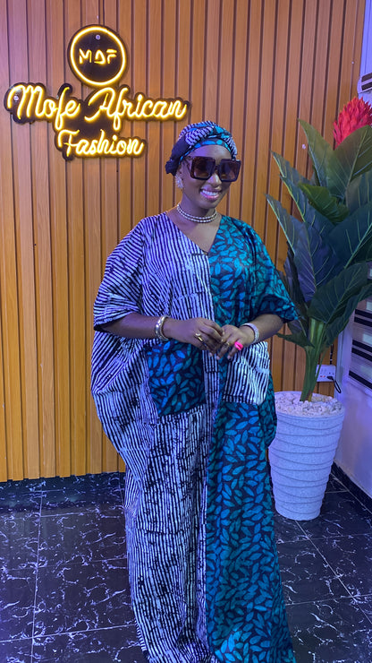 Seyifunmi brocade  | Nigeria Bubu|work Adire dress| Adire with sequnce| Owambe outfit| Party dress| Luxury Adire