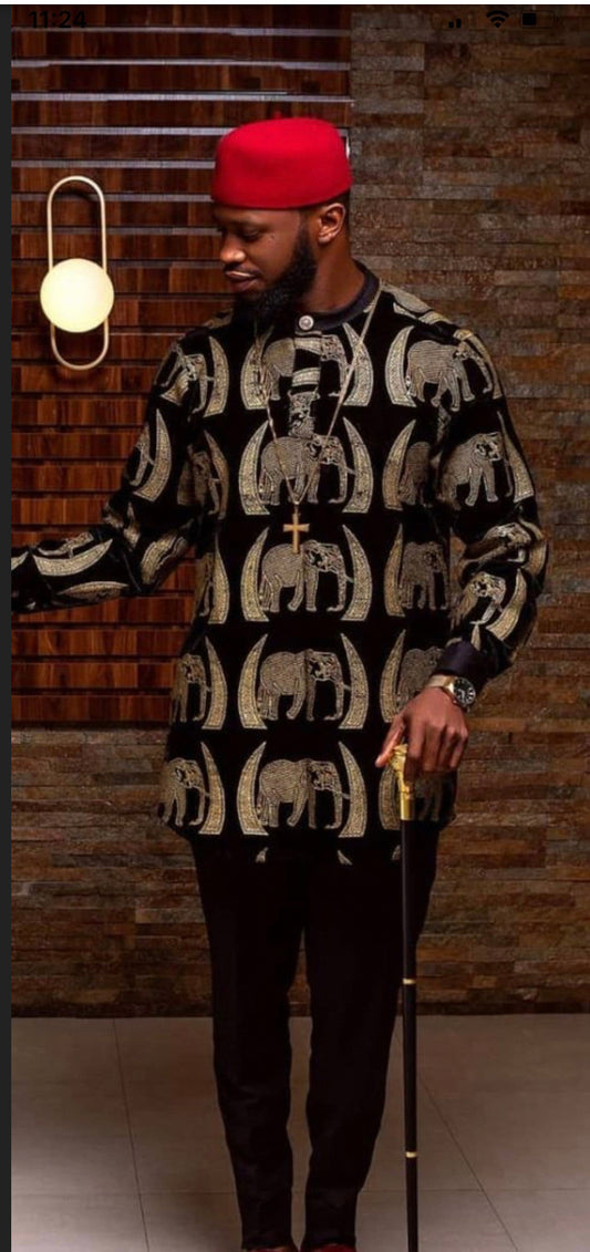 Frank Isi Agu| long sleave sleave shirt | velvet isi agu