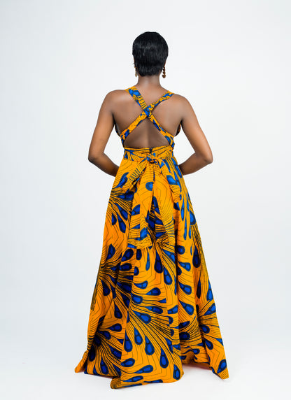 Jane African Print Infinity Maxi Dress, Infinity Dress, African Prints, Ankara Dress, African cloting for Women, African Clothing, African dress