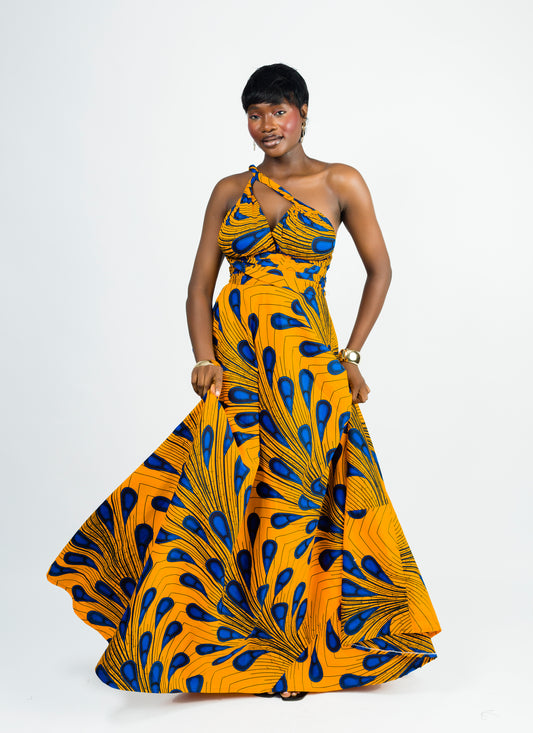Jane African Print Infinity Maxi Dress, Infinity Dress, African Prints, Ankara Dress, African cloting for Women, African Clothing, African dress