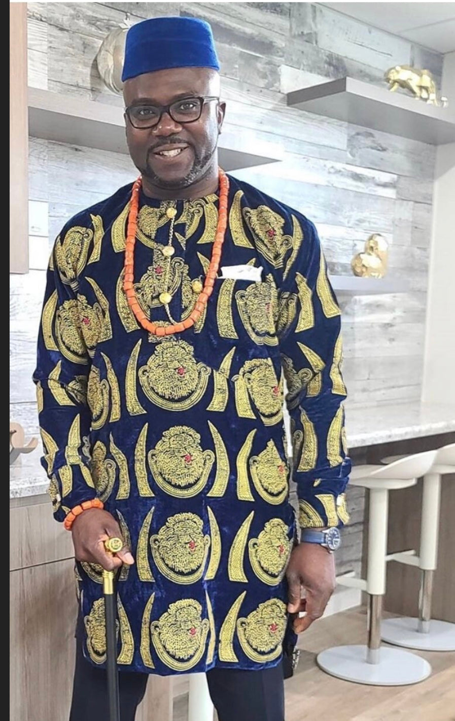 Victor  Isi Agu| long sleave sleave shirt | velvet isi agu