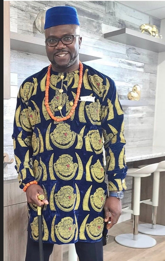 Victor  Isi Agu| long sleave sleave shirt | velvet isi agu