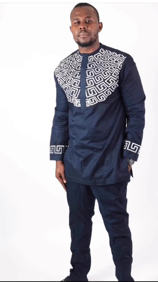 Femi African traditional Danshiki | Men's Outfit | Men’s kaftan | Men’s outfit set