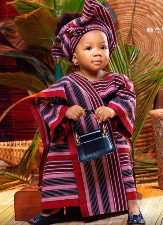 Tinuke Baby Girl Asooke Outfit| Nigeria Traditional Outfit | luxury Aso oke