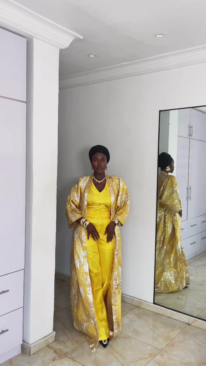 Omotayo  luxury  brocade |3pcs    brocade and Mikado | Nigeria Bubu | Kaftan